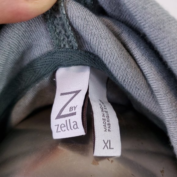 Z by Zella Grey Green Pullover Velour Hoodie - Picture 5 of 5